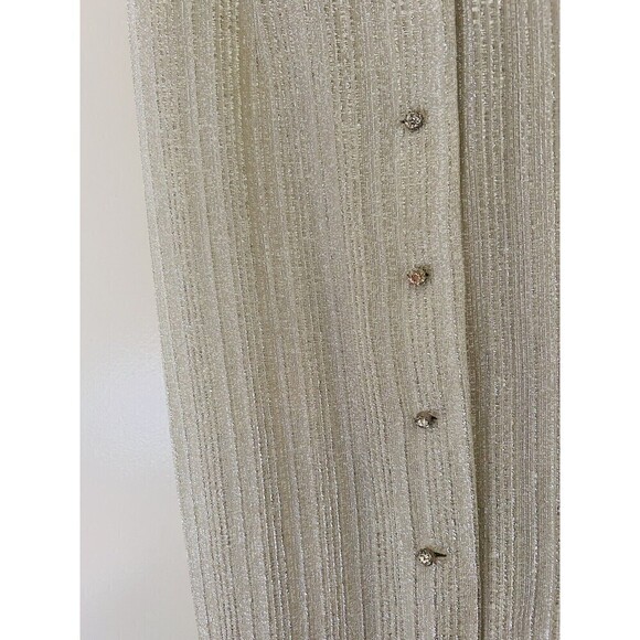 Vintage 60s Berkshire By B-Tween Tinsel Metallic Sleeveless Maxi Dress - Picture 3 of 7